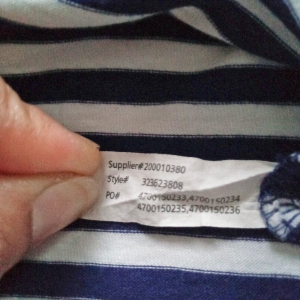 EUC Polo Ralph Lauren Boy's Red Collar Blue & White Stripped Shirt, Medium 10/12 - Picture 9 of 9